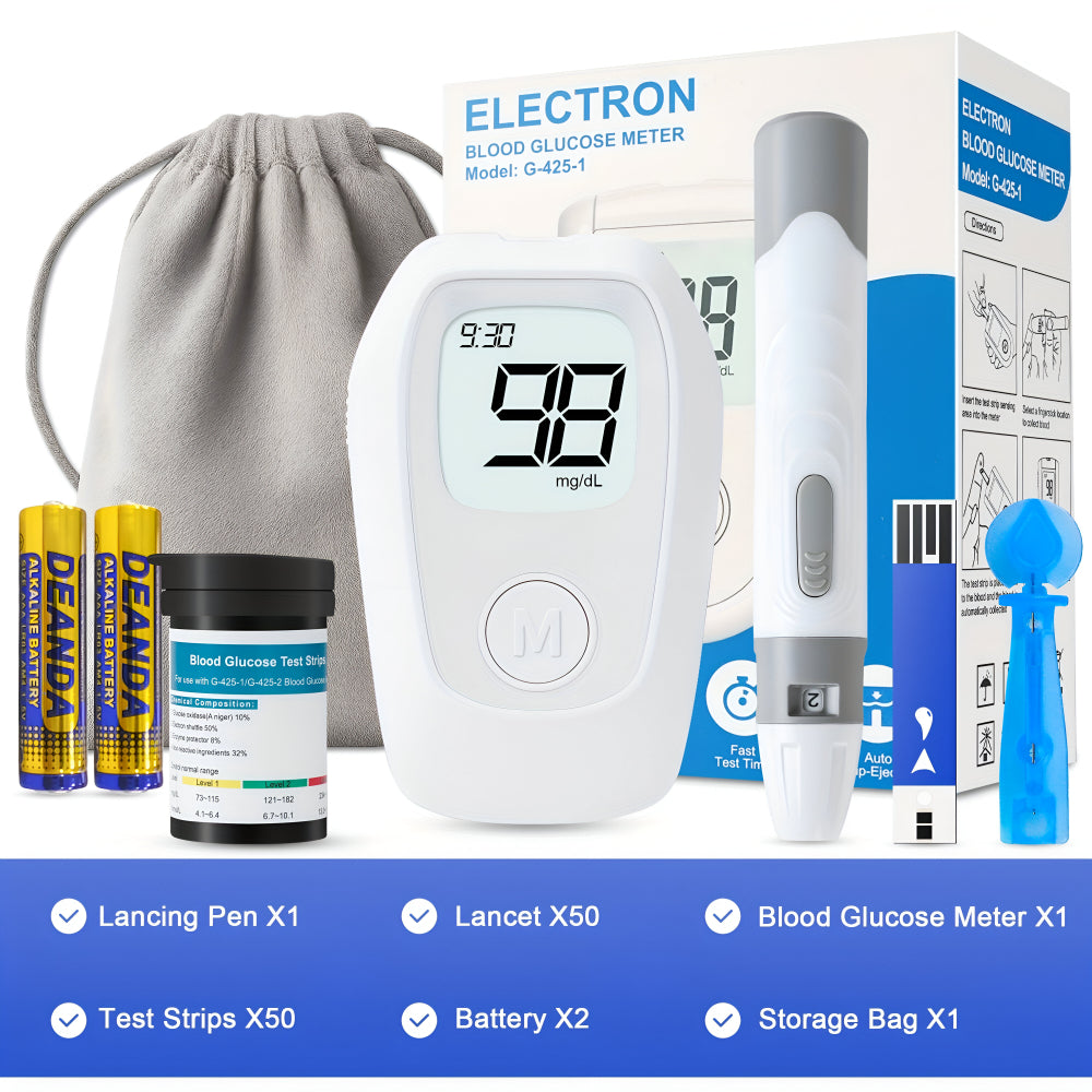 Glucose Monitor Kit Digital Blood Sugar Test Meter Device