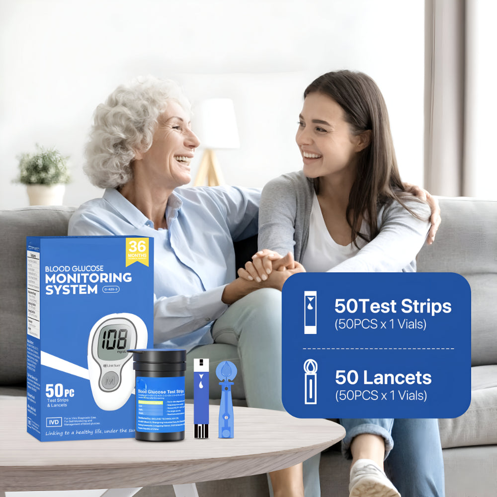 Glucose Monitor Kit Digital Blood Sugar Test Meter Set