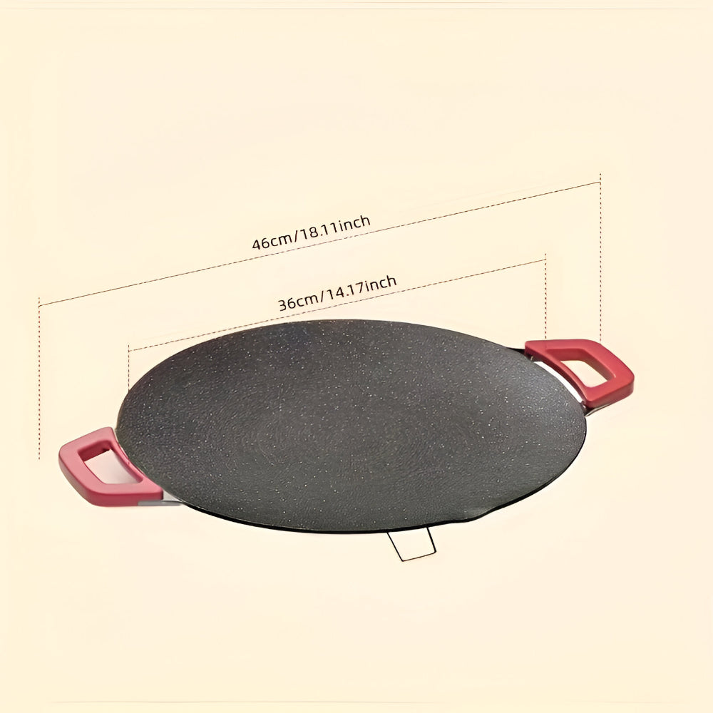 Grillpfanne aus Gusseisen rauchfreier Herdplatten-Grill für den Innenbereich