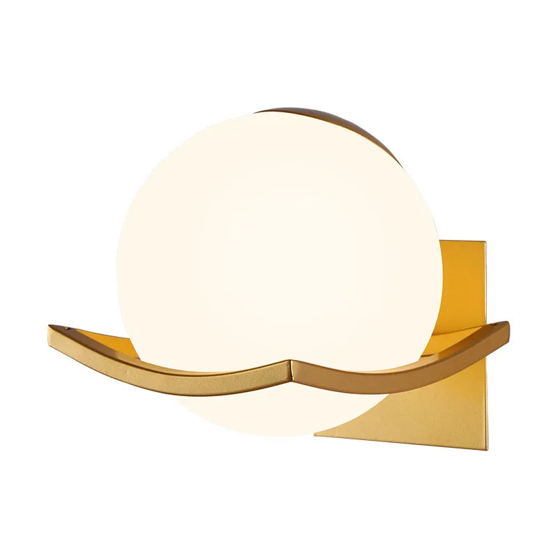 Makar Wall Light | Modern European Glass Globe Sconce
