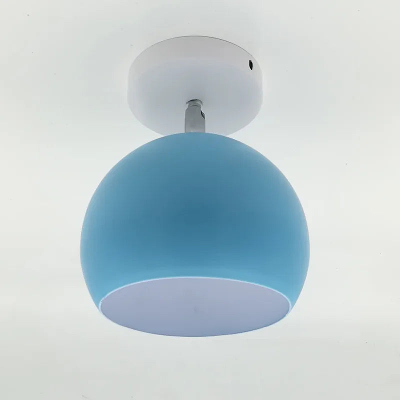 Nordic Macaron Ceiling Light | Modern Round Aluminium Lamp