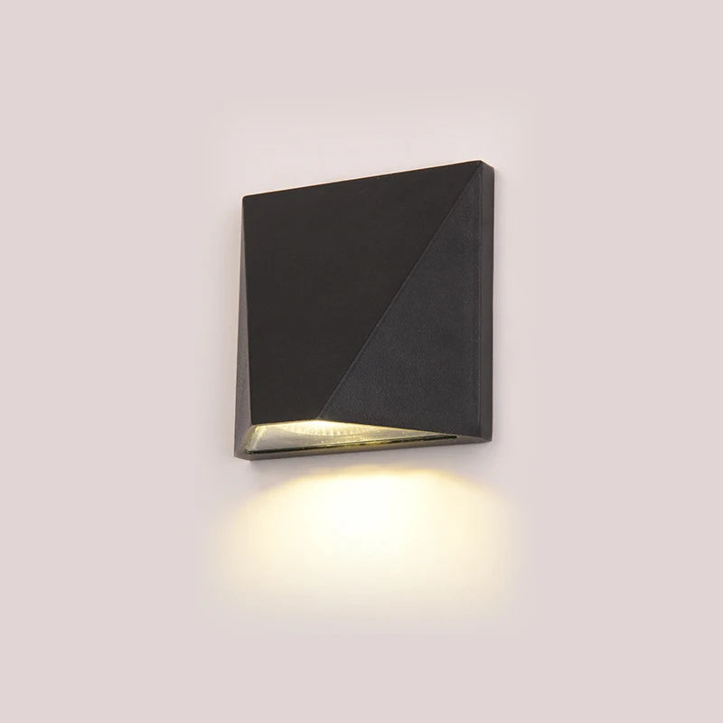 Modern Black LED Wall Light | 5W Waterproof Aluminium Outdoor Lamp