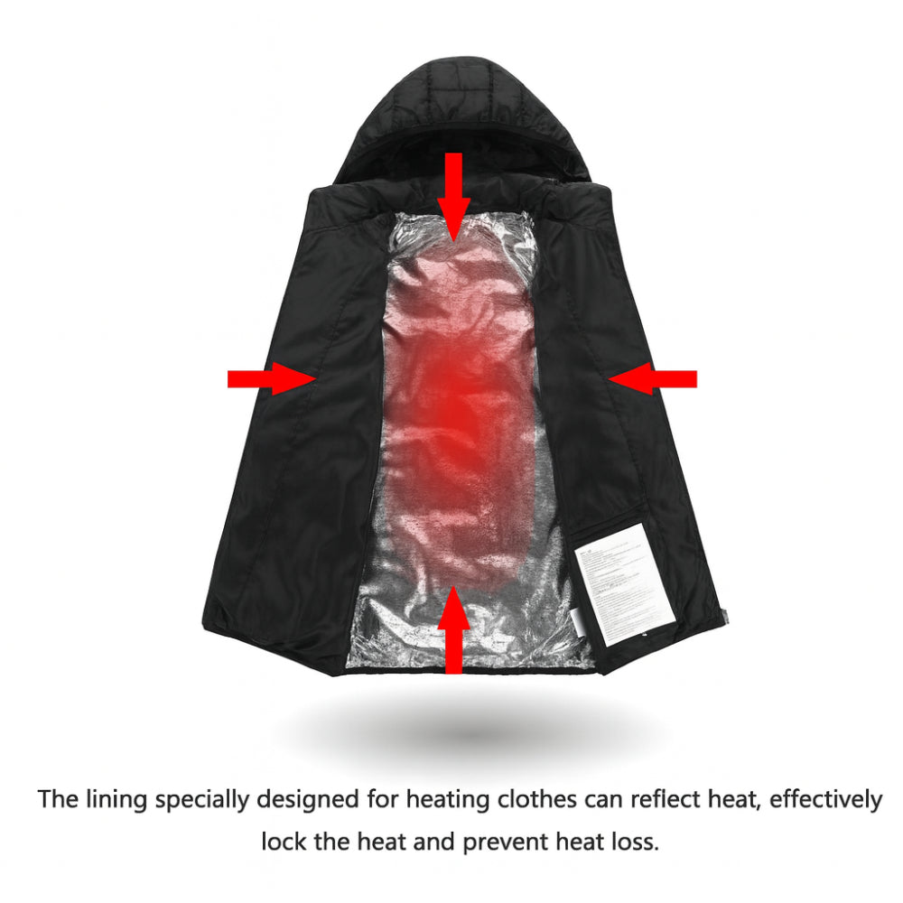 Chaqueta de abrigo térmico para invierno, capa exterior para calentarse