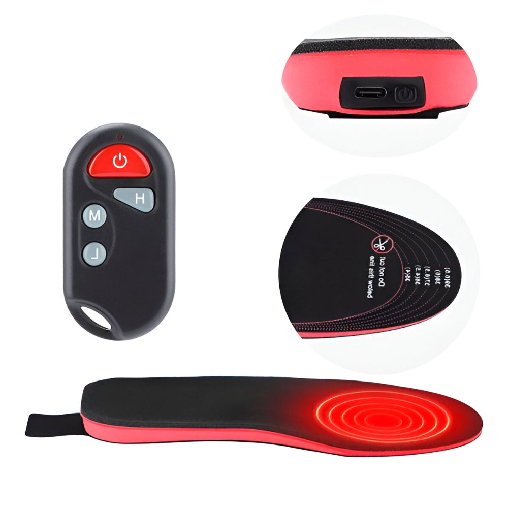 Soletta riscaldata invernale per scarpe Inserto elettrico wireless per piedi
