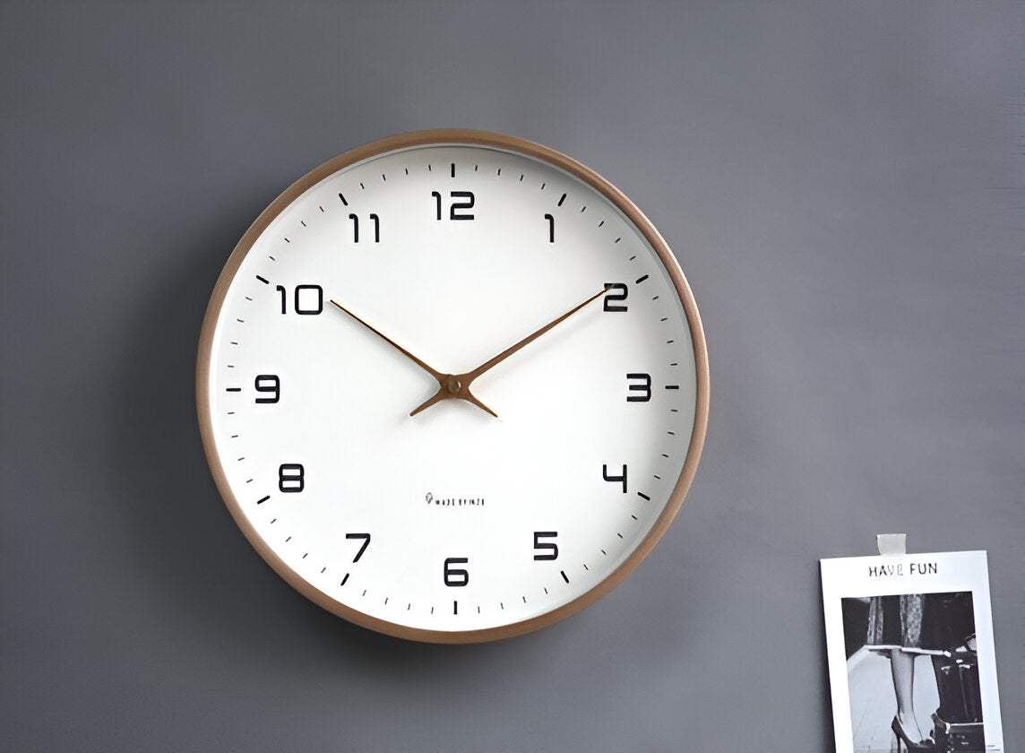 Nordic Wall Clock | Minimalist Wood Frame Design