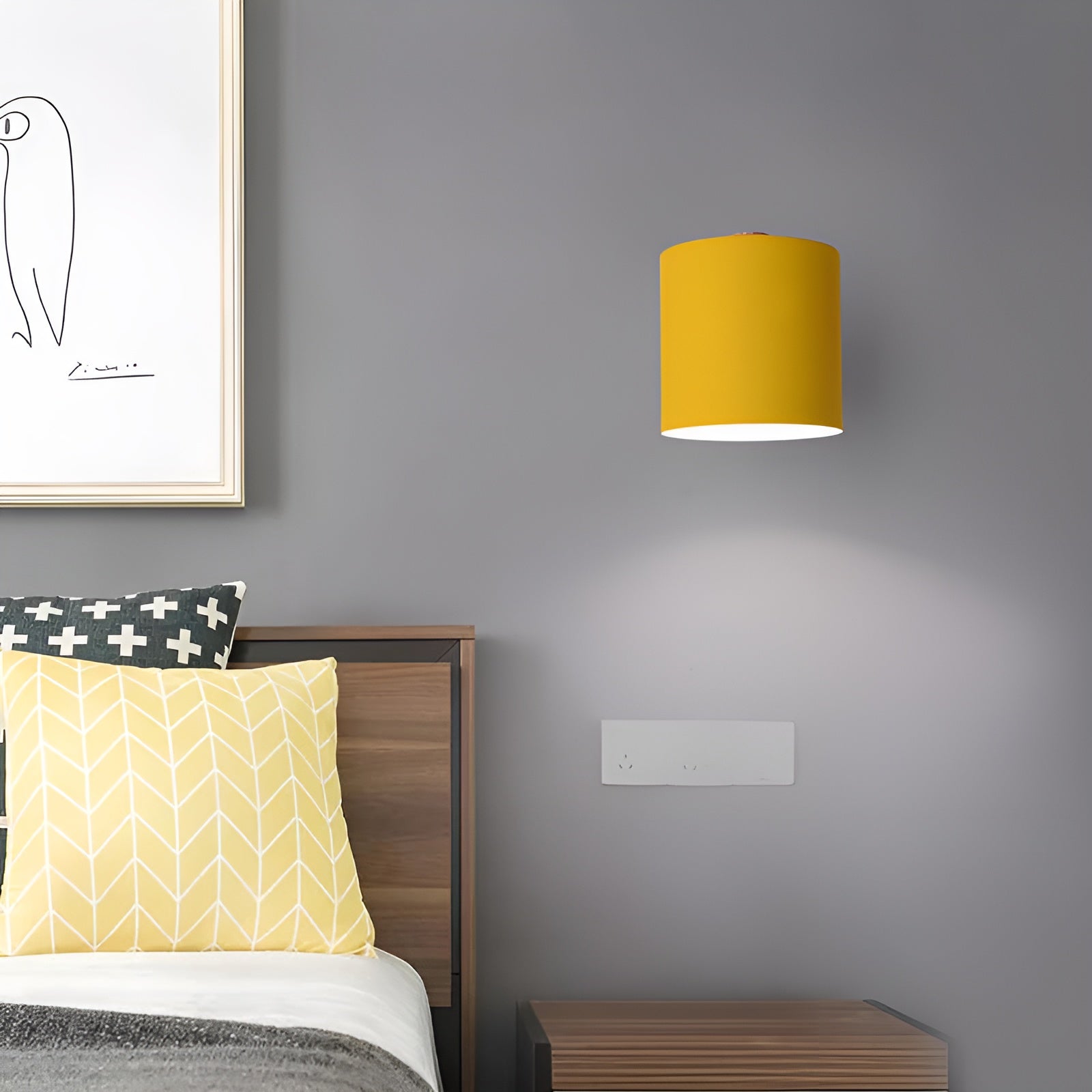 NordicGlow Adjustable Wall Lamp | Pastel Scandinavian Design