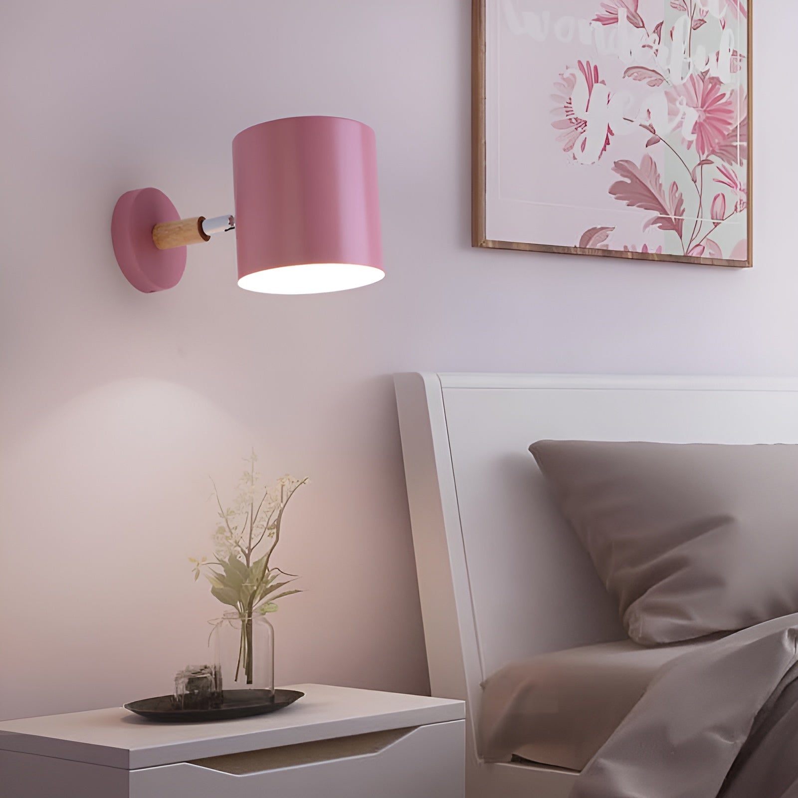 NordicGlow Adjustable Wall Lamp | Pastel Scandinavian Design