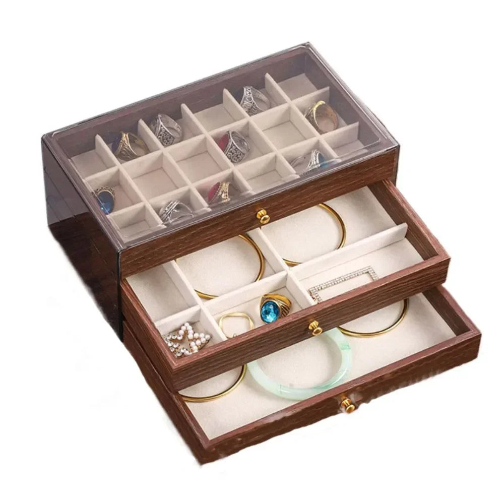 Organizador de Caja de Joyas Regalo para el Día de la Madre Cajón para Almacenaje y Exhibición