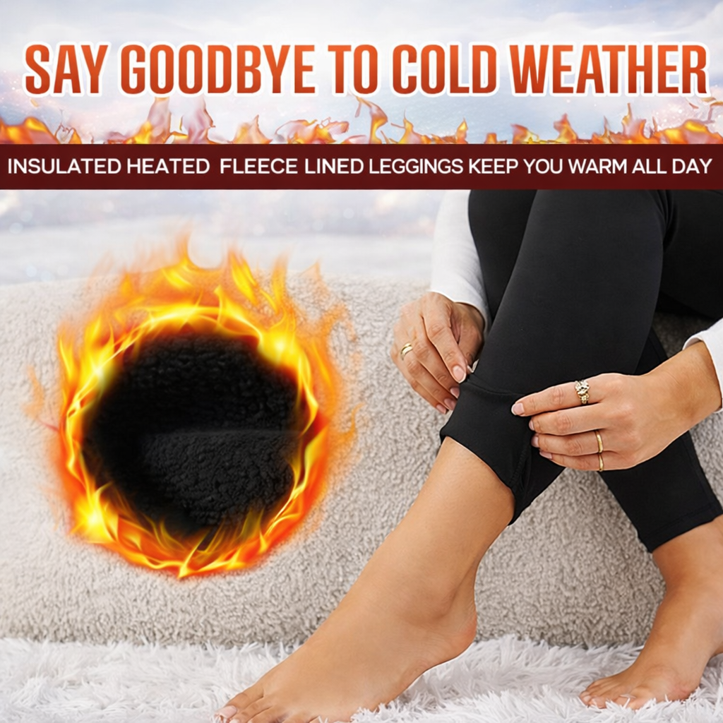 Leggings de Cintura Alta com Bolso Calças de Treino de Inverno