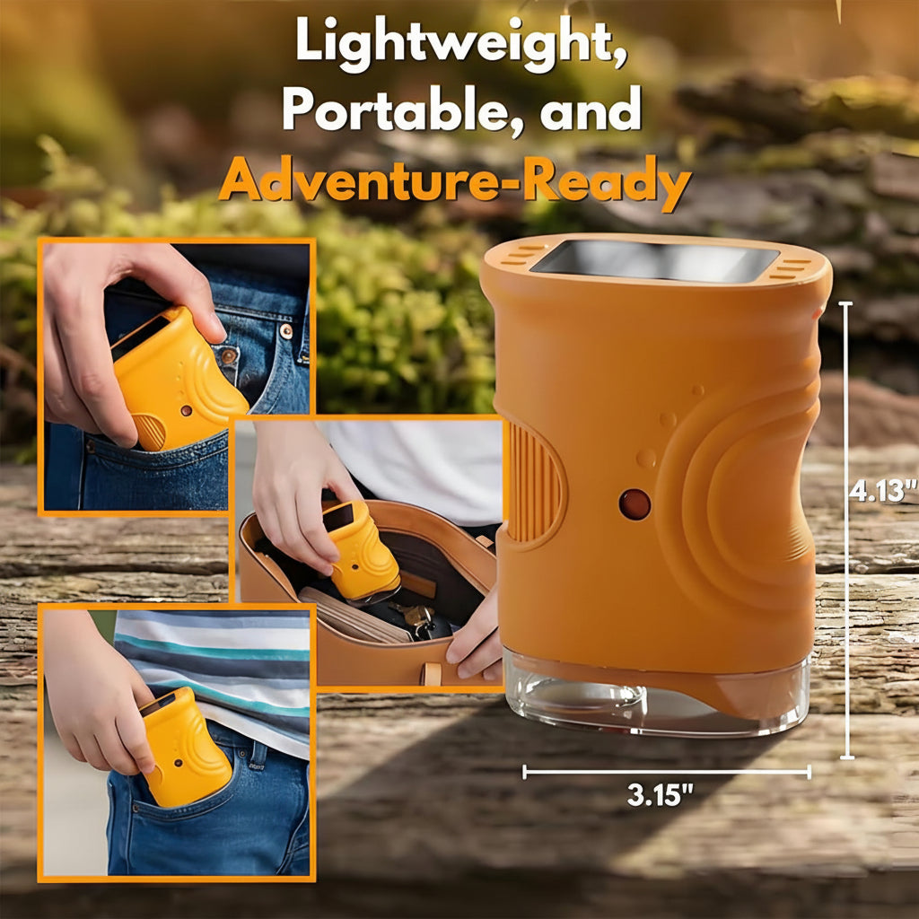 Microscopio digital portátil de mano 1000x con cámara de aprendizaje y luz LED