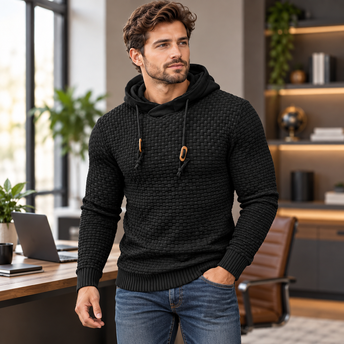 Vielseitiger Herren-Hoodie für Arbeit und Freizeit | Strapazierfähiger Hoodie