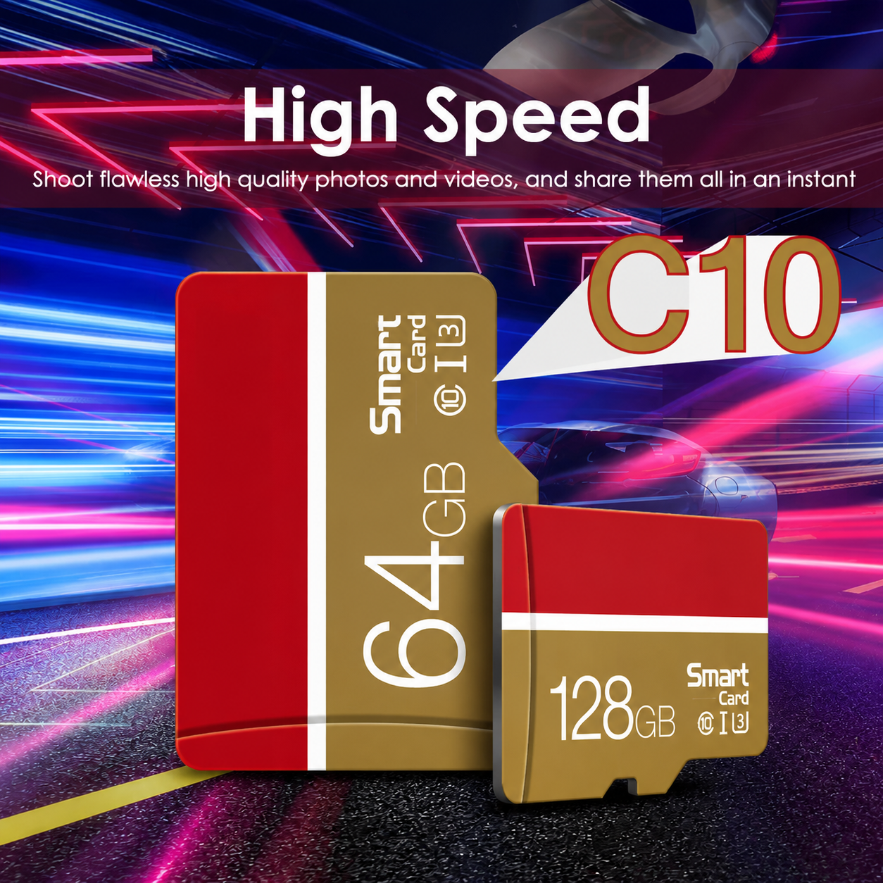 MicroSD-Speicherkarte TF-Karte Klasse 10 U3 UHS Kompakt