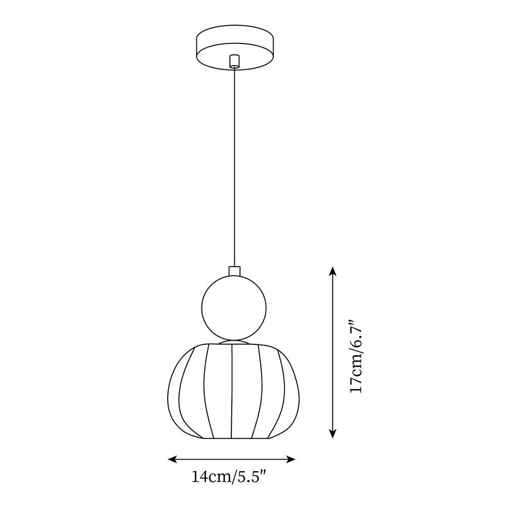 Yedra Pendant Lamp | Organic Round Acrylic Design