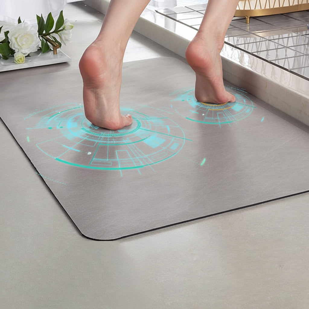 Covoraș de baie antiderapant din piatră diatomacee, uscare rapidă, covor pentru podea