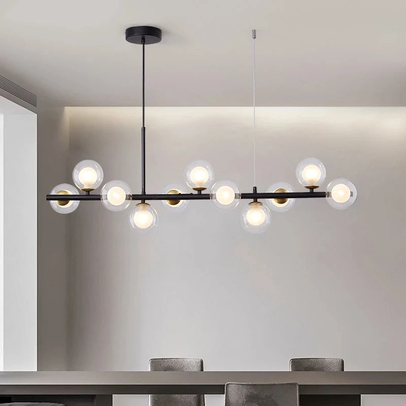 NordicGlow | Elegant Glass Pendant Light | Kitchen Pendant Lighting & Black Options