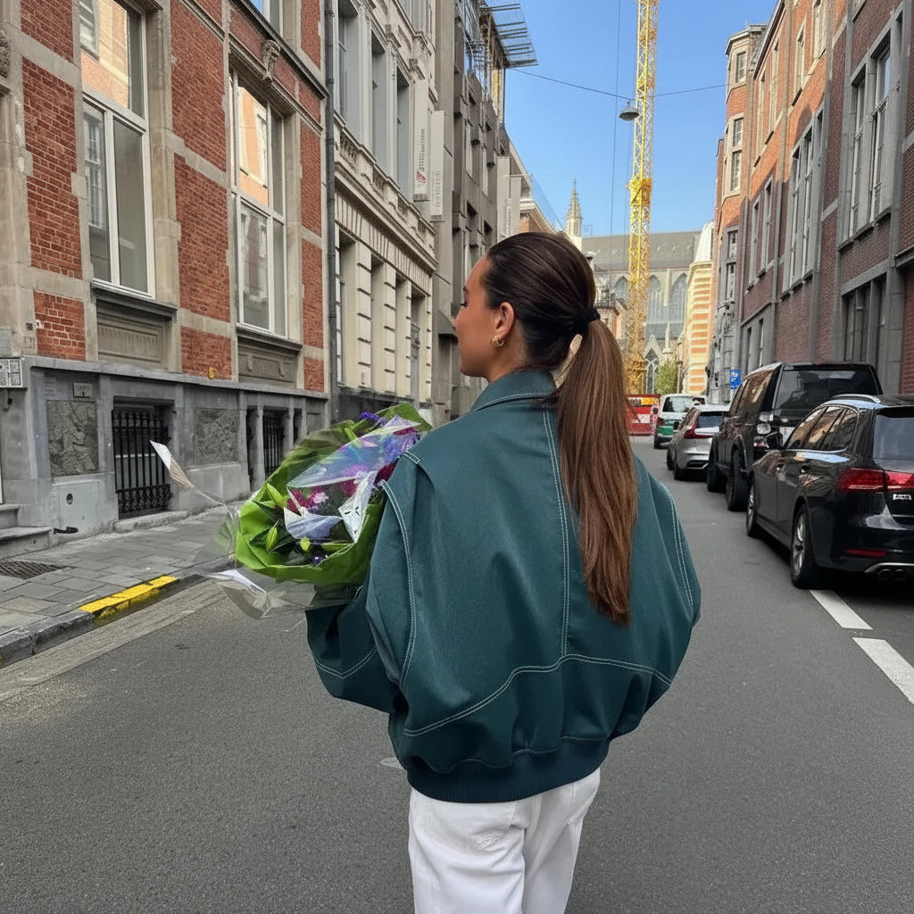 Chaqueta extragrande para mujer ropa exterior informal estilo diario