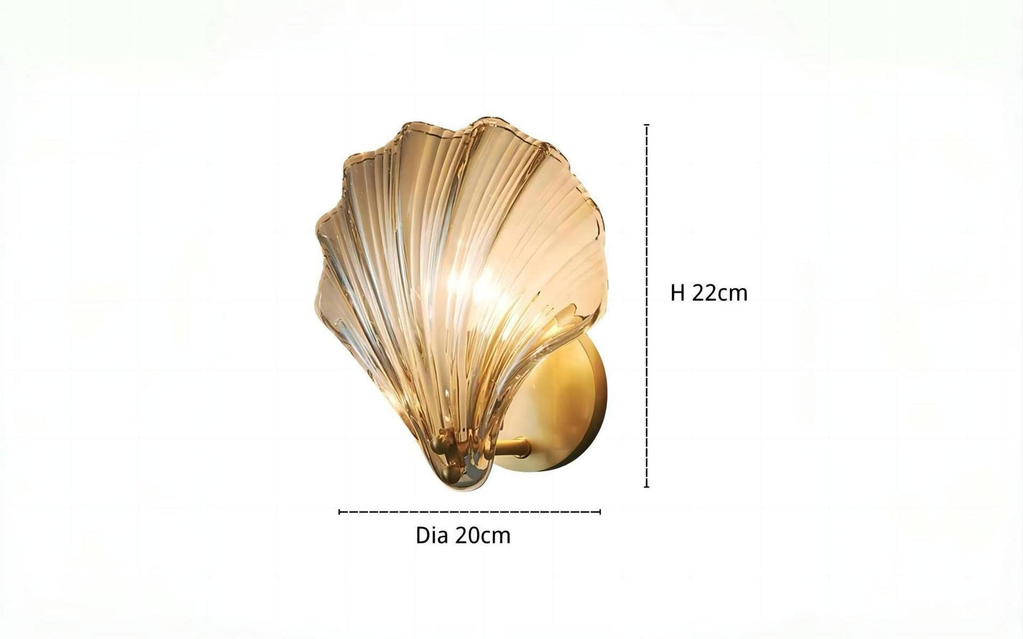 Lampa de perete Marina Shell din sticlă | Eleganță modernă Art Deco
