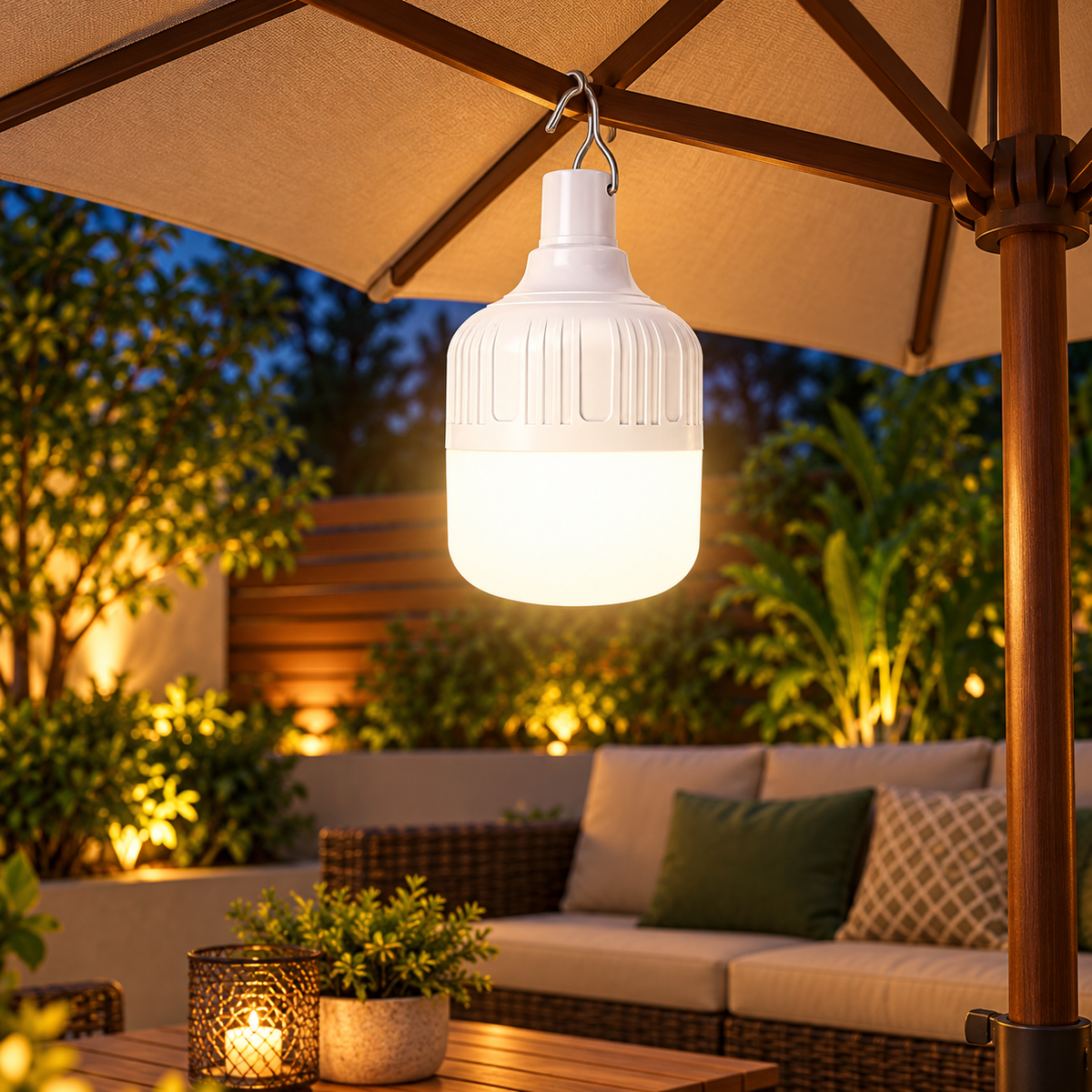 Wiederaufladbare LED-Leuchte, tragbar, wasserdicht, zum Aufhängen