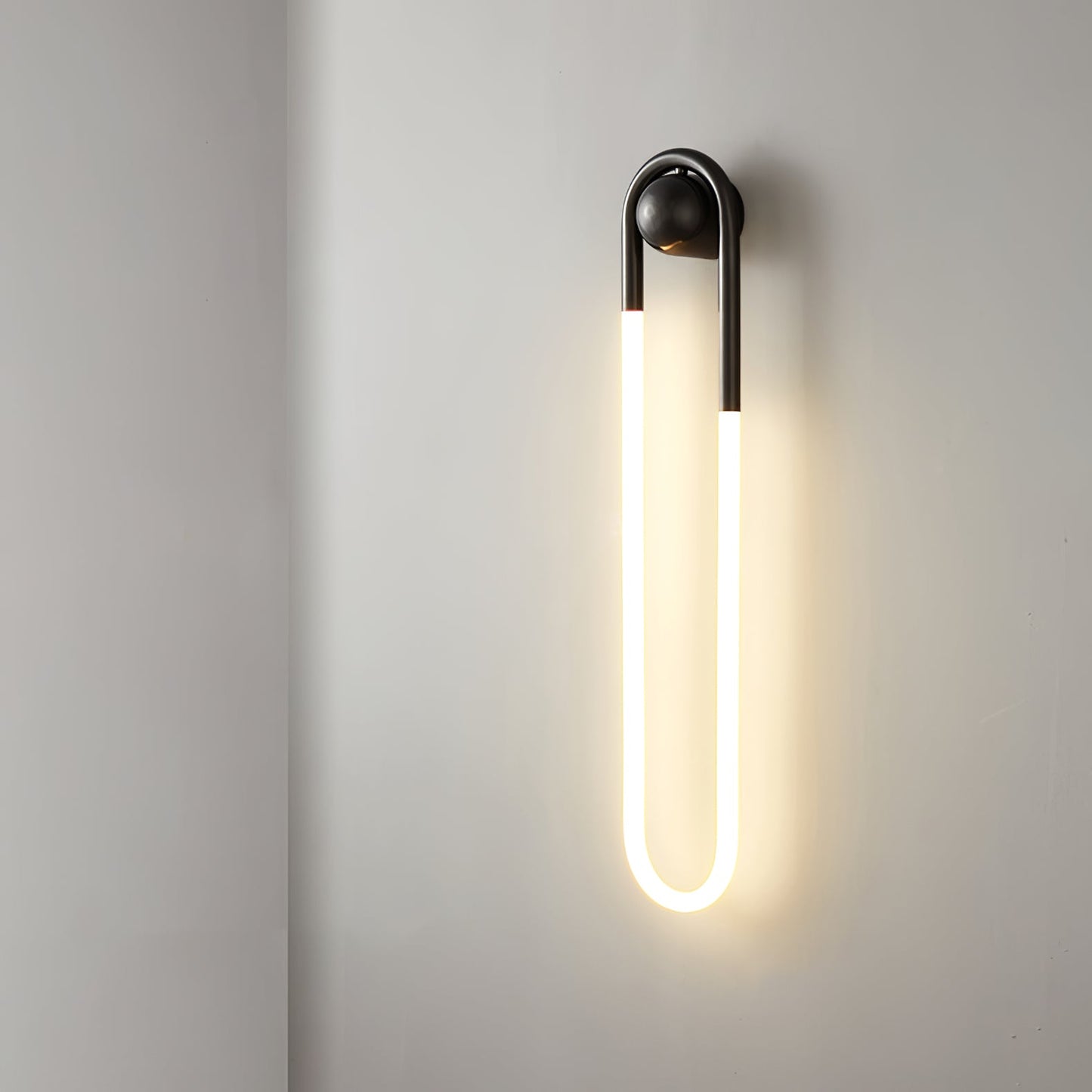 Lampă de perete LED modernă | Lampă de perete minimalistă din alamă și negru