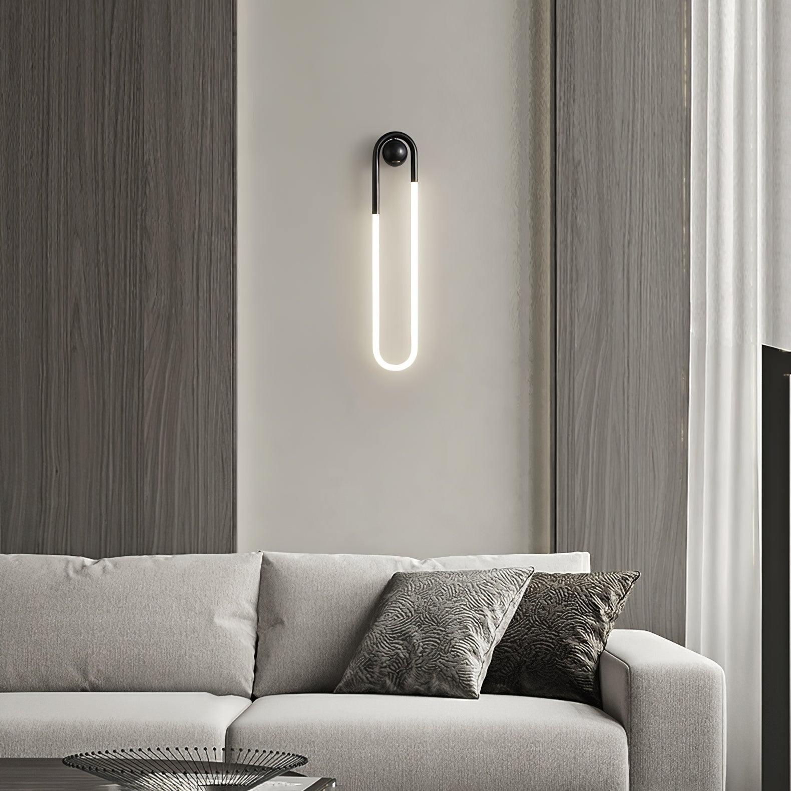 Modern LED Wall Light | Brass & Black Minimalist Wall Lamp