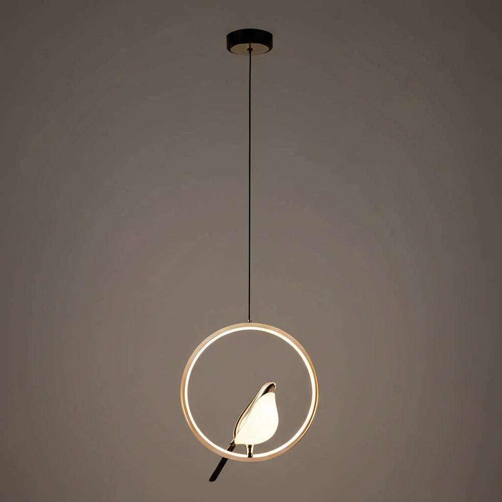 Candeeiro de Pendurar Pega | Design Nórdico LED de Pássaro