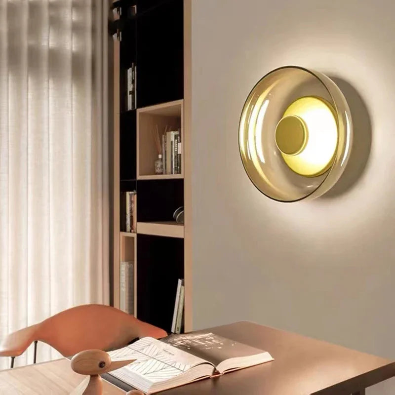 Nordic Glass LED Wall Sconce | Modern Round Decorative Wall Light
