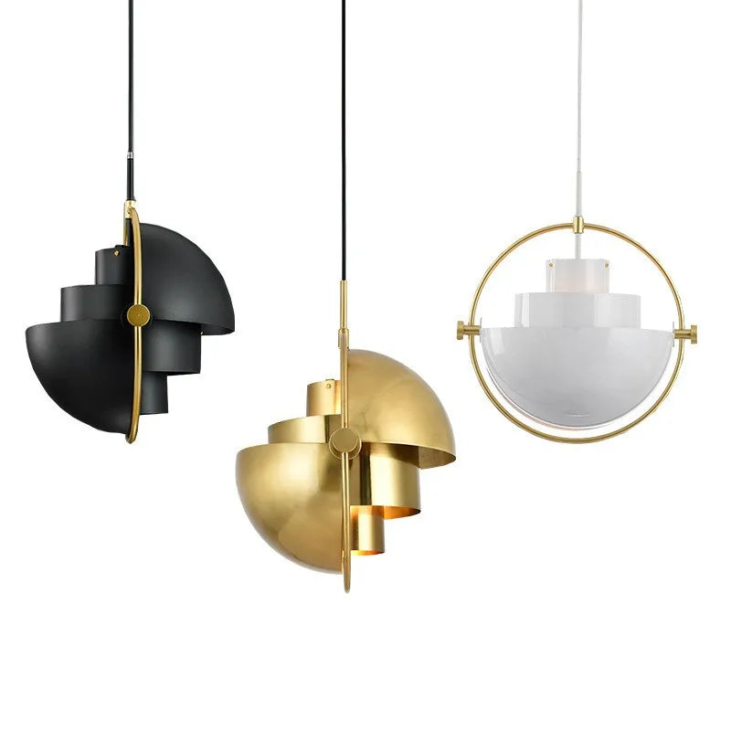 Modern Nordic Pendant Light | Sculptural Metal Suspension Lamp