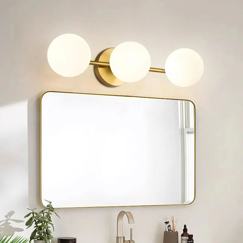 Modern Nordic Glass Ball Wall Light | Triple Globe Design