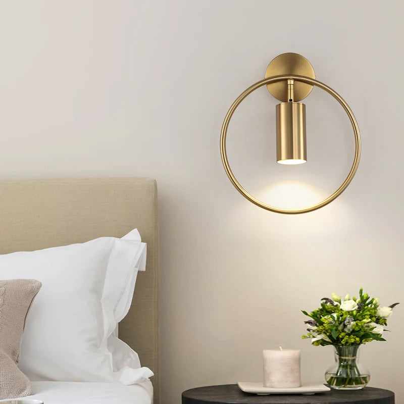 Halo Wall Light | Nordic Gold Minimalist Design