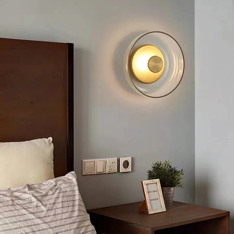 Nordic Glass LED Wall Sconce | Modern Round Decorative Wall Light