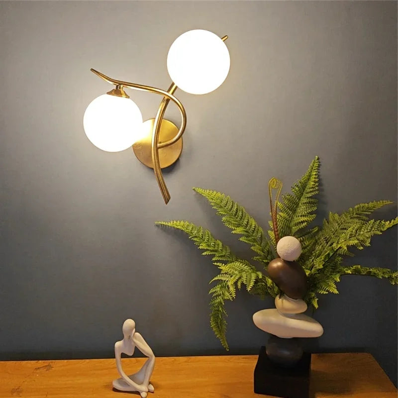 Lunara Wall Light | Nordic Dual Globe LED Design
