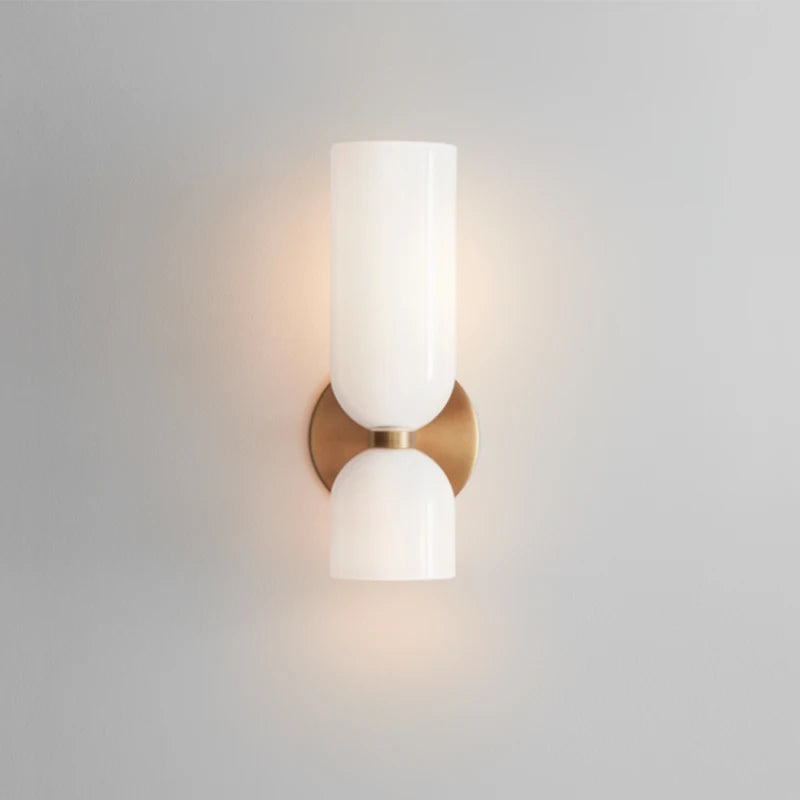 Nordic Glass Wall Lamp | Smoked Tube Design