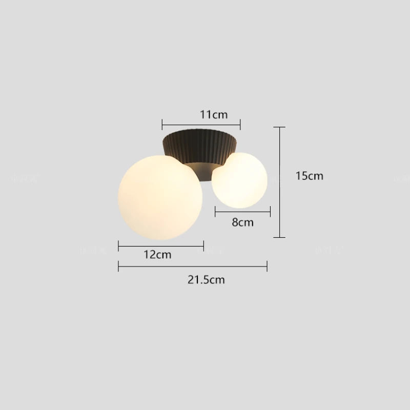 Luz de Teto Luméa | Design Moderno Francês com Duplo Globo
