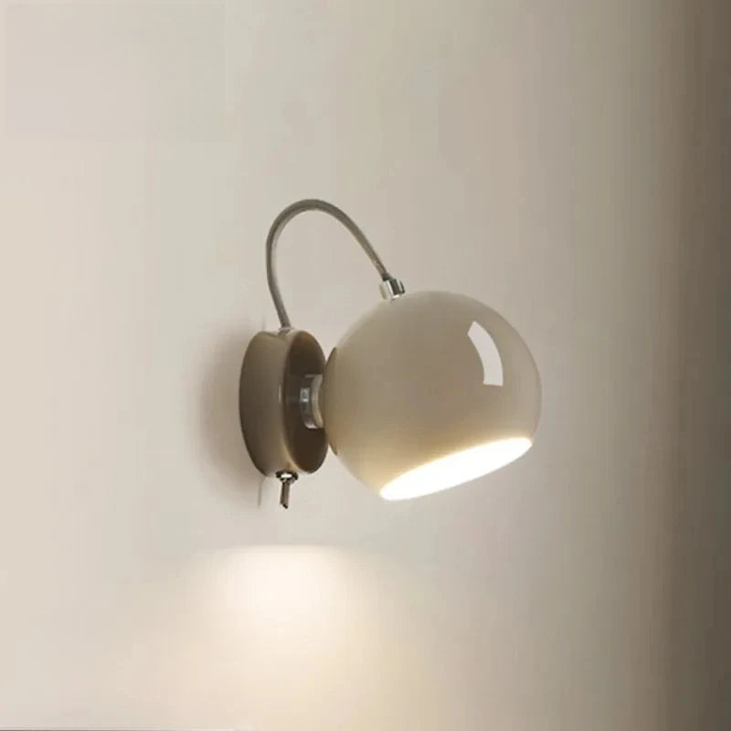 Nordic Cream Wall Lamp | Adjustable Dome Light