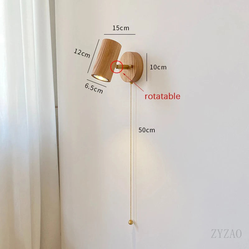 Arlo Wall Lamp | Retro Walnut LED Spotlight