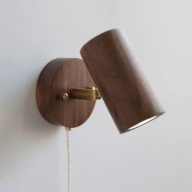 Arlo Wall Lamp | Retro Walnut LED Spotlight