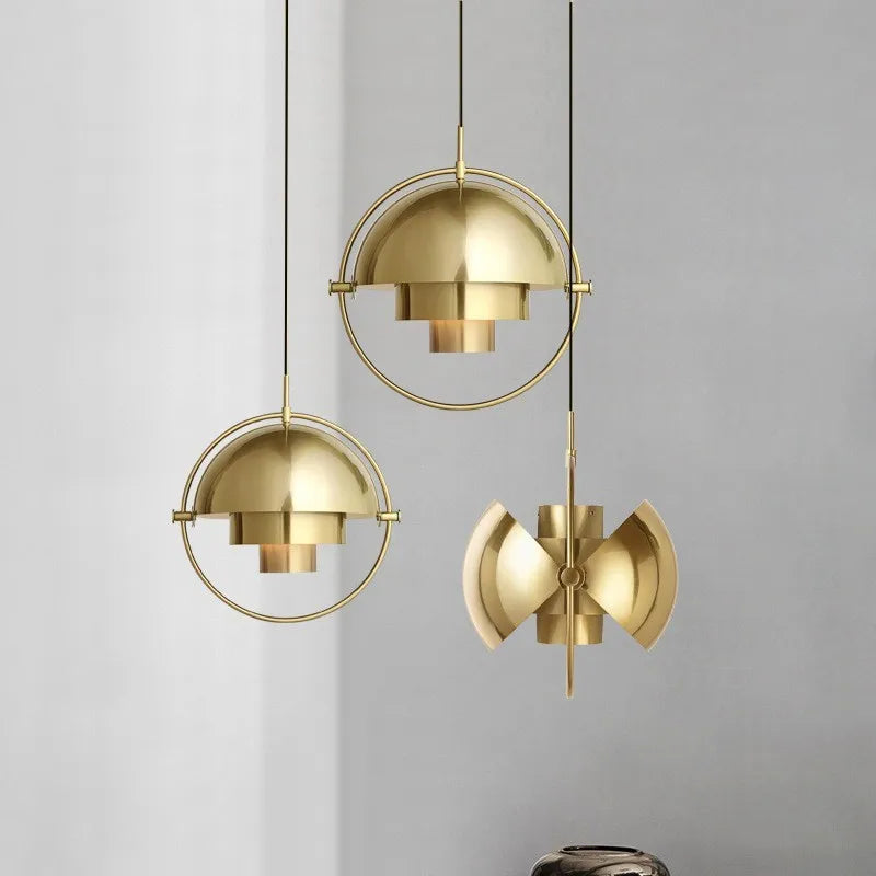 Modern Nordic Pendant Light | Sculptural Metal Suspension Lamp