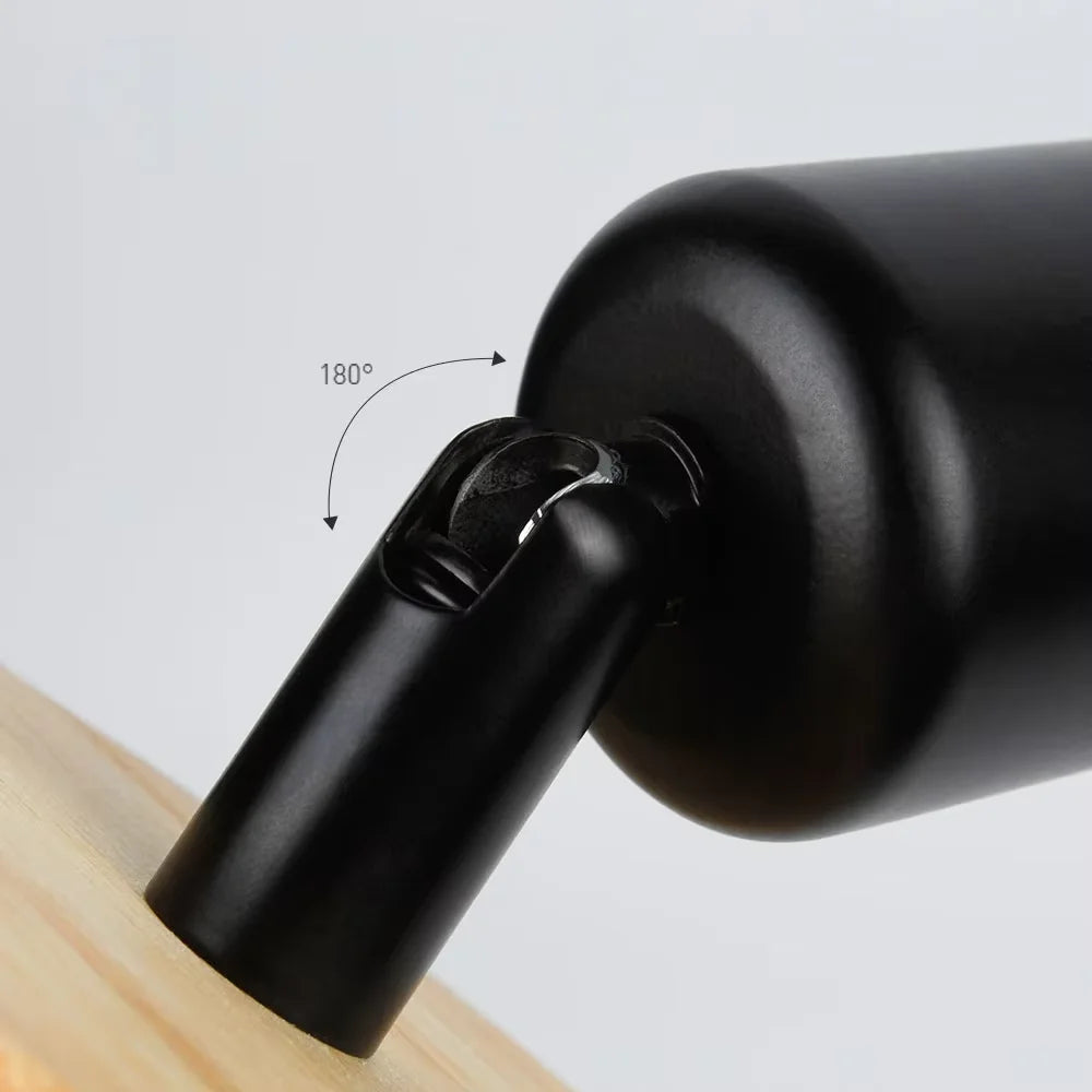 Vintage Retro Wall Lamp | Adjustable Wooden & Metal Sconce