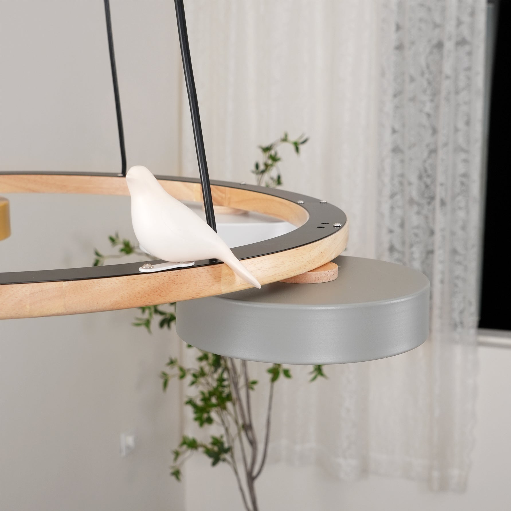 Sienna Bird Round Chandelier | Modern Nature-Inspired LED Ceiling Light