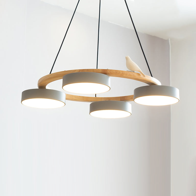Sienna Bird Round Chandelier | Modern Nature-Inspired LED Ceiling Light