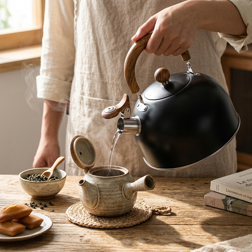 Teekessel mit Pfeife aus Edelstahl für den Herd – DecorsDeluxe