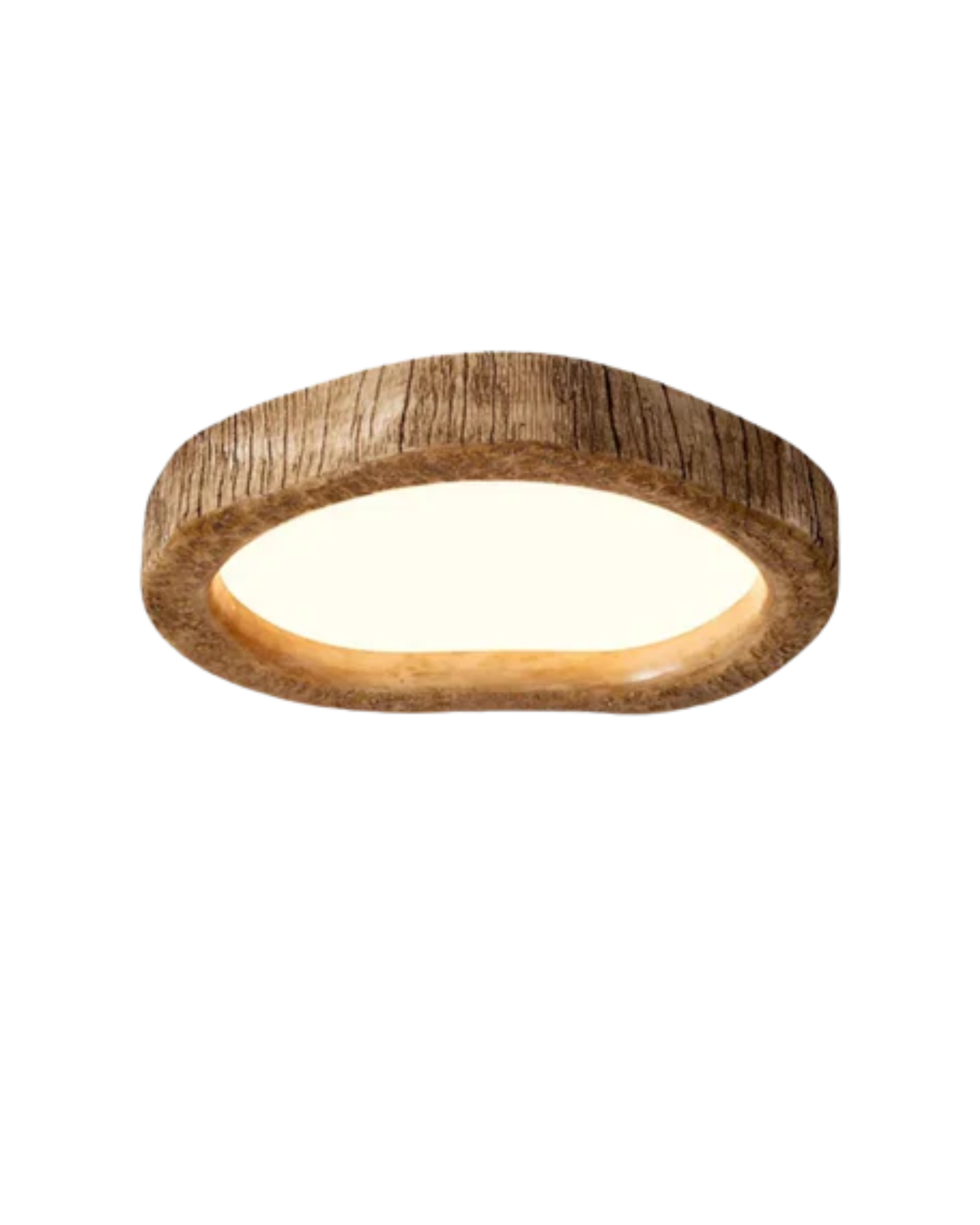 Le Halo Bois Ceiling Light | Rustic Wood-Inspired LED Lamp