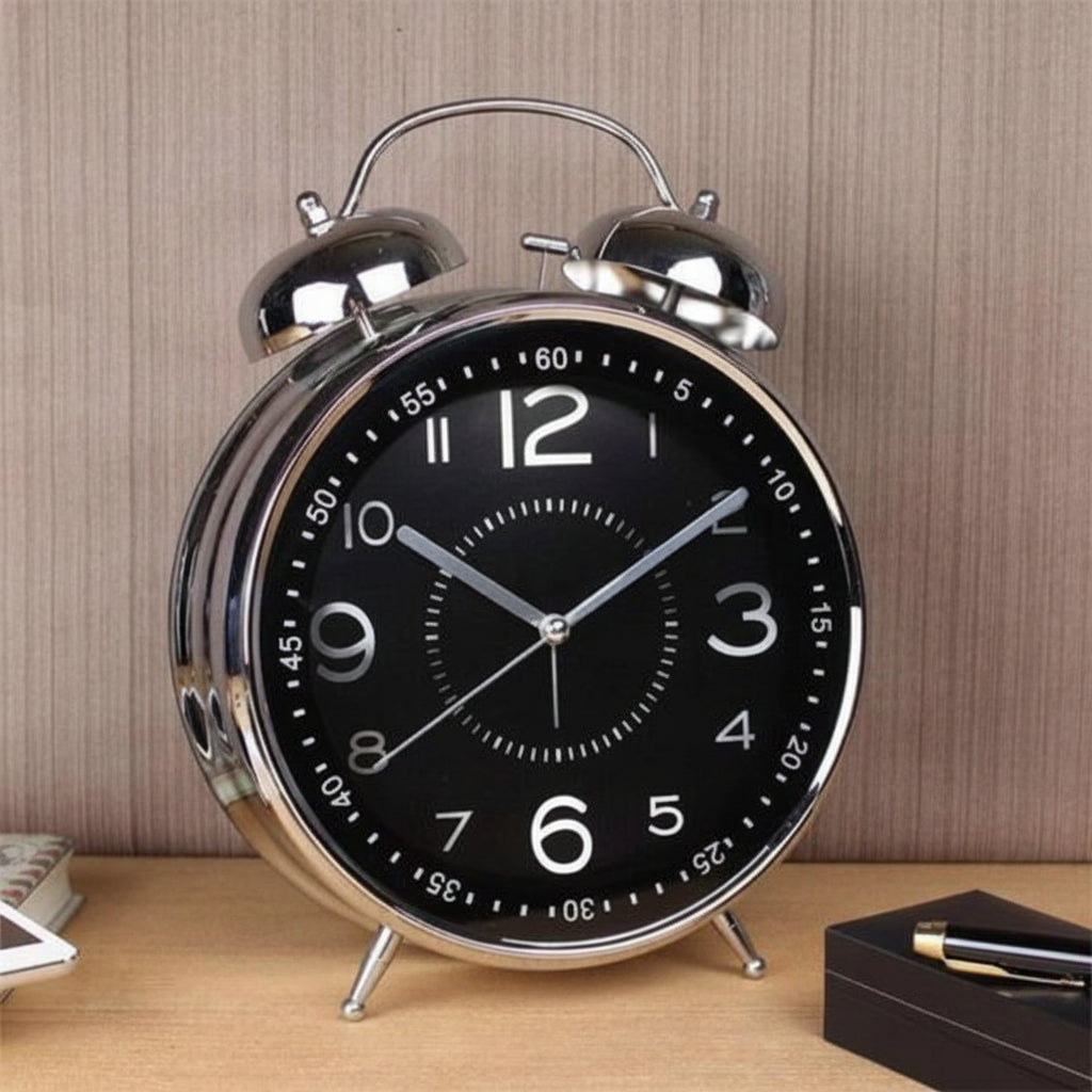 Wecker Metall Vintage Doppelglocke Laut Nachttischuhr