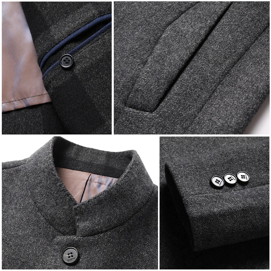 Winterjacke Herren Wasserdicht Gepolstert Daunen Schlanke Passform Oberbekleidung