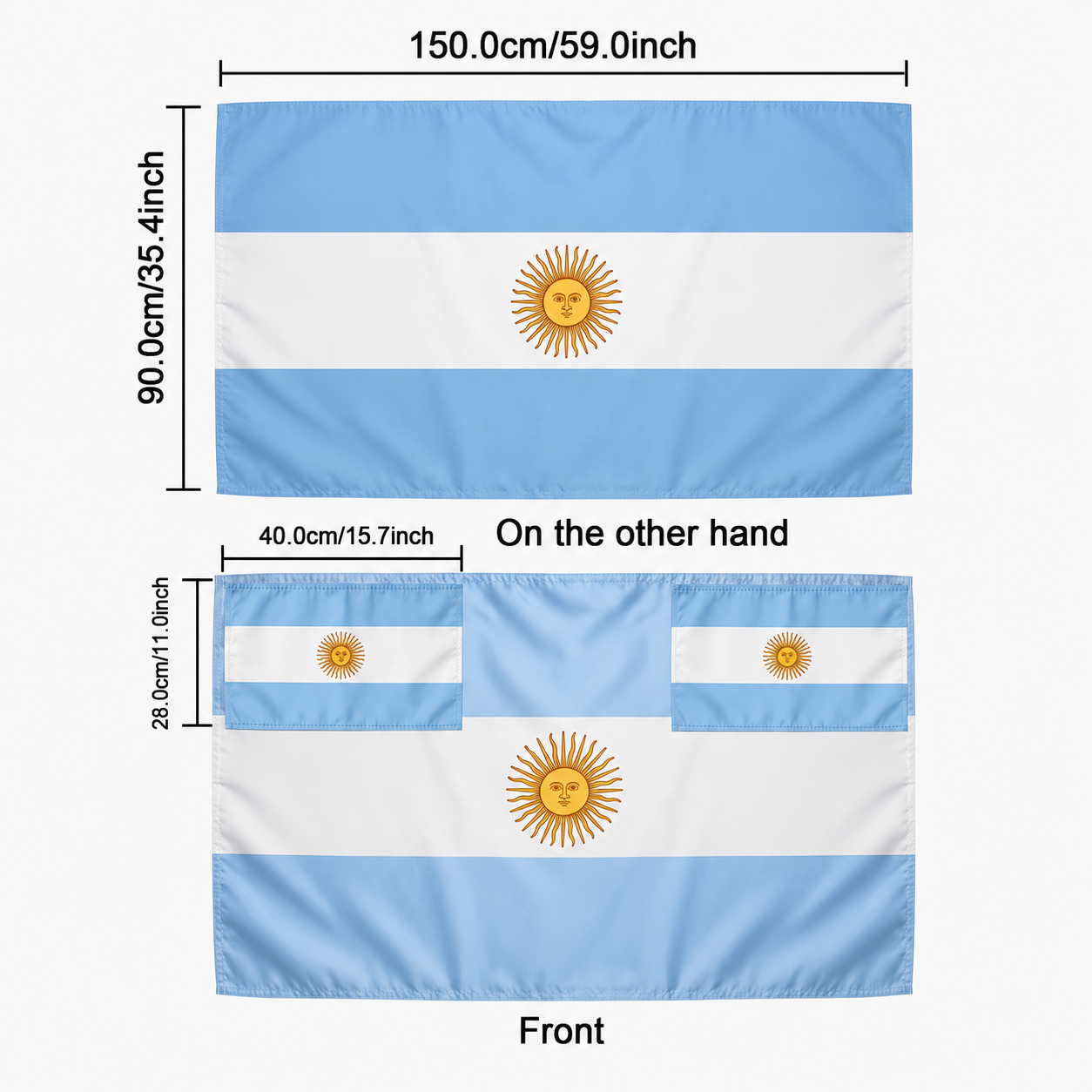 WM Argentinien Flaggenbanner Sportfan Fußball