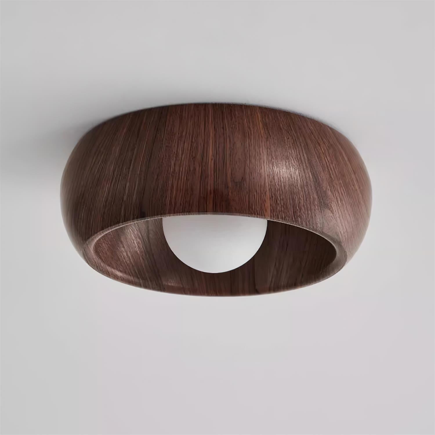 Albanora Ceiling Lamp | Minimalist Modern Wooden LED Fixture