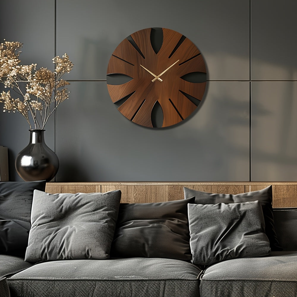 Artistic Wooden Wall Clock | Silent & Elegant Home Décor