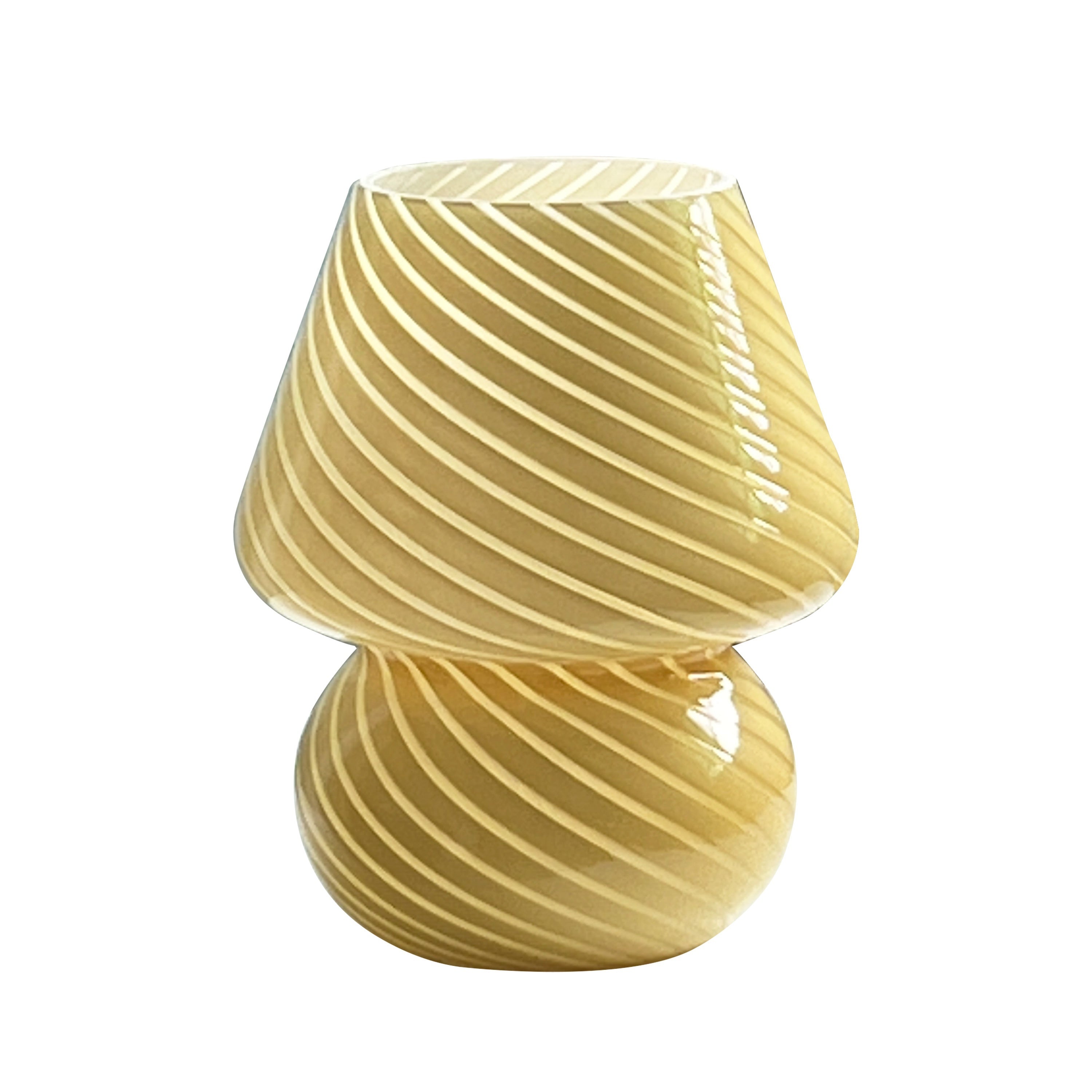 Murano-Style Glass Mushroom Lamp | USB Dimmable Table Light