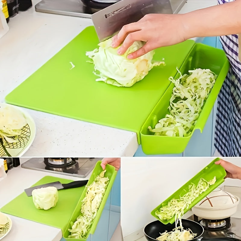 2-in-1 Chopping Board with Storage Box | Portable Kitchen Cutting Board & Food Holder