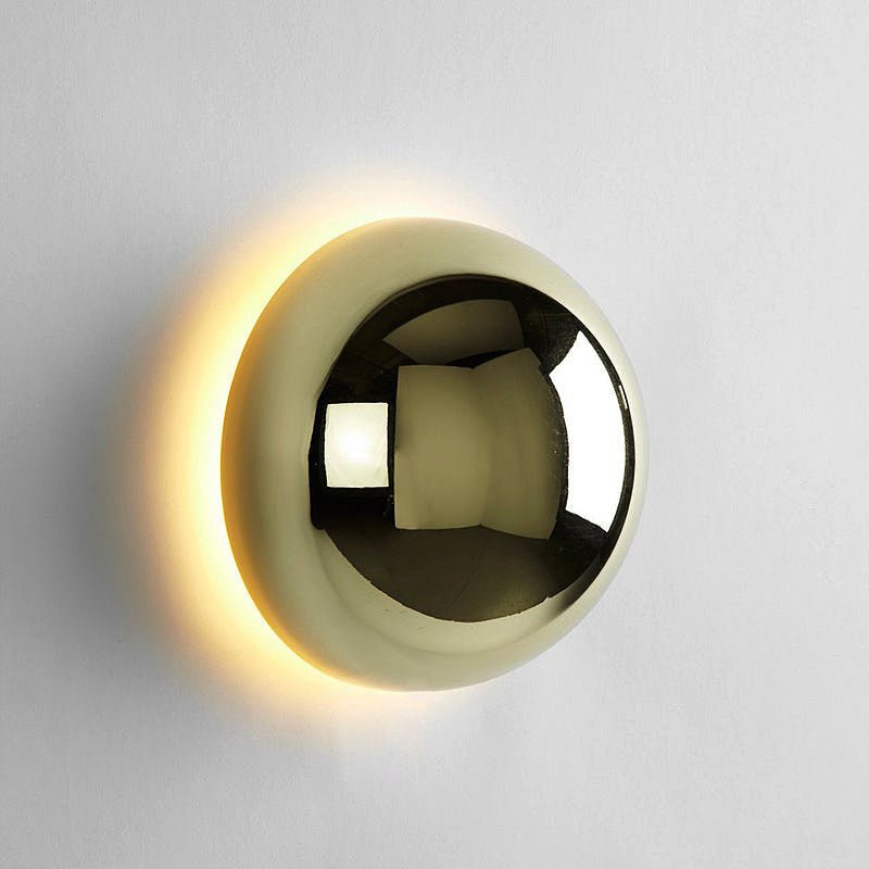 Bauhaus Eclipse Wall Lamp | Gold Finish Modern Art Light